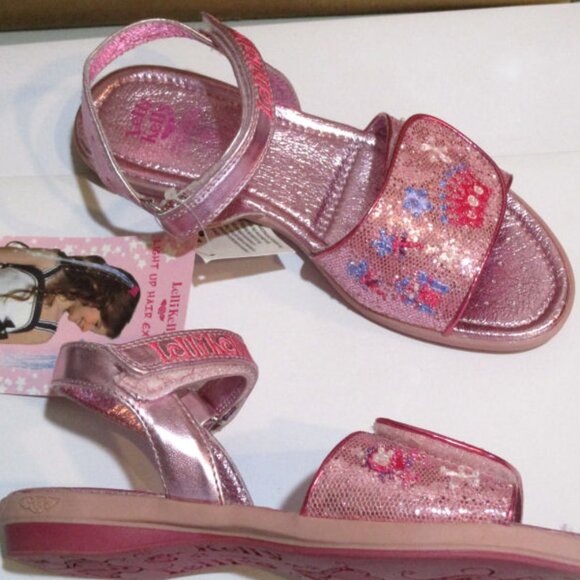 NIB NEW Big Girls sz 35 4Youth Pink Sparkly lelli Kelly Sandasl - Picture 4 of 5